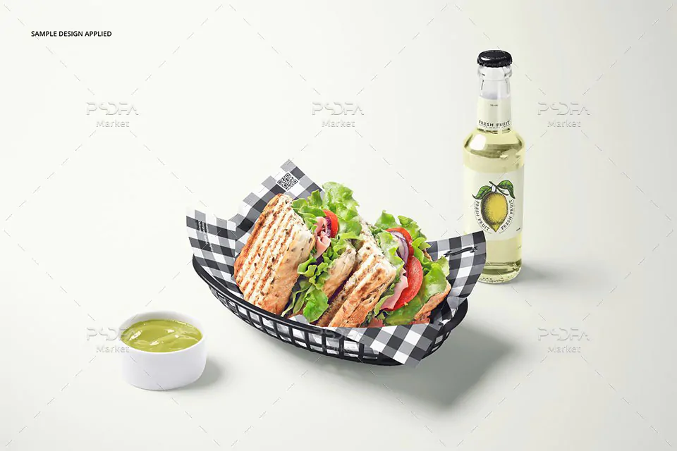 موکاپ کاغذ بسته بندی غذا و ساندویچ - 4 موکاپ کاغذ بسته بندی غذا و ساندویچ - 4