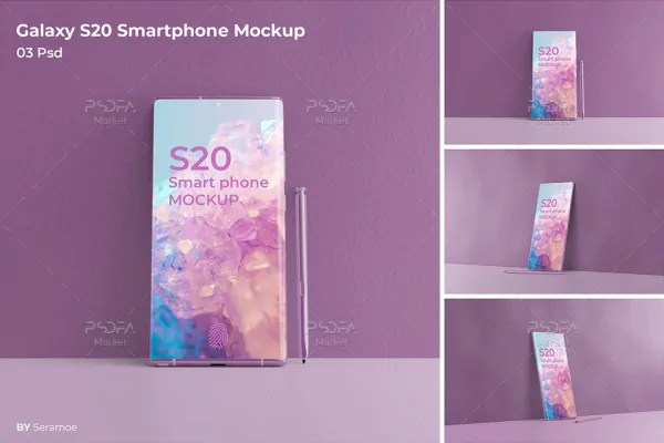 موکاپ موبایل Galaxy S20 - 3