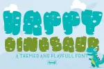 فونت کودکانه و کارتونی شاد و بامزه دایناسور Happy Dinosaur - 8