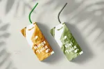 موکاپ پاکت آبمیوه و شیر با نی