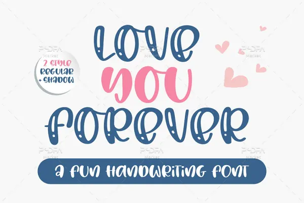 فونت رمانتیک و عاشقانه فانتزی Love You Forever - 7