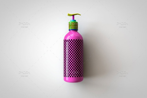 موکاپ بطری پلاستیکی و پمپی آرایشی و بهداشتی