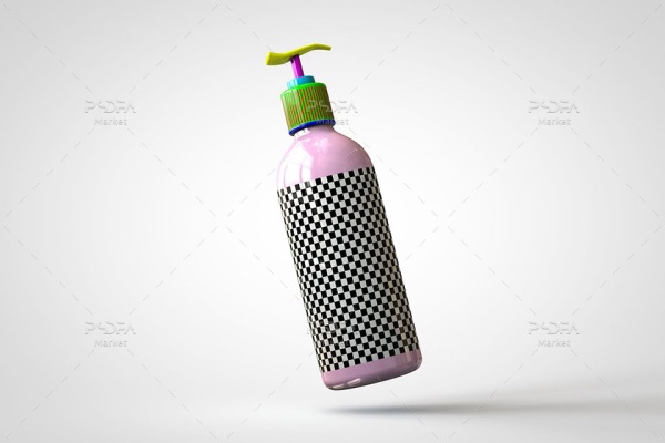موکاپ بطری پلاستیکی و پمپی آرایشی و بهداشتی