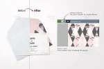 موکاپ پاکت نامه و کارت دعوت مستطیل