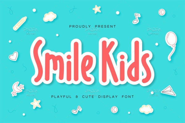 فونت نمایشی کودکانه و بامزه Smile Kids