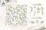 طرح گل و بوته صحرایی آبرنگی
