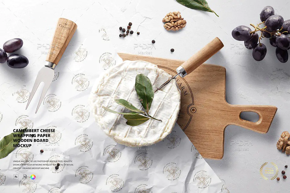 موکاپ کاغذ بسته بندی غذا