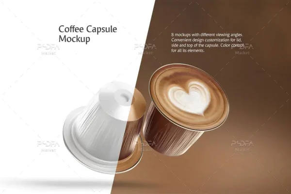 4 موکاپ کپسول قهوه Coffee Capsule Mockups