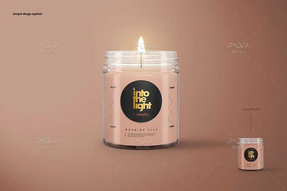 موکاپ شیشه شمع - 6 موکاپ شیشه شمع - 6