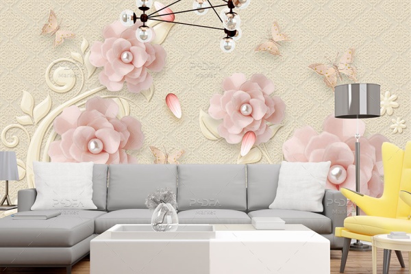 3D پوستر دیواری گل