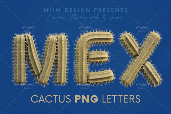 PNG حروف کاکتوسی