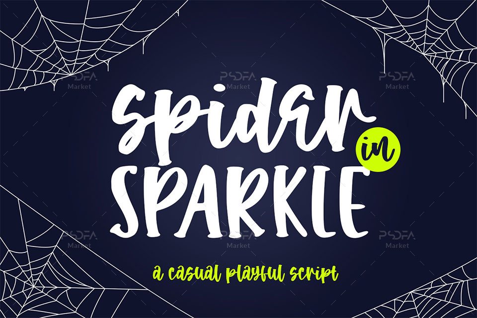 فونت دستنویس Spider in Sparkle