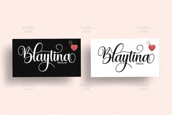 فونت خوشنویسی رمانتیک و عاشقانه Blaytina