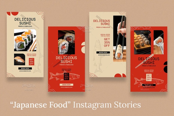 استوری اینستاگرام غذای ژاپنی