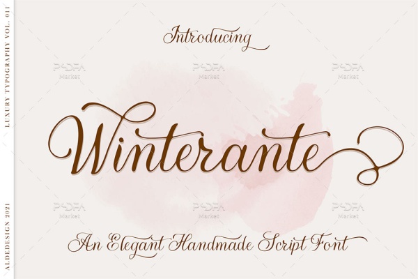 فونت خوشنویسی انگلیسی Winterante