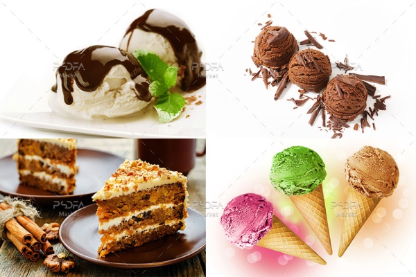 عکس انواع دسر، کیک، شیرینی و بستنی
