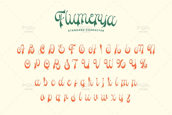 فونت دستنویس کلاسیک و قدیمی Flumerya