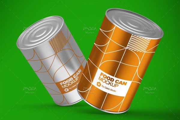 موکاپ قوطی بسته بندی مواد غذایی (قوطی کنسرو)