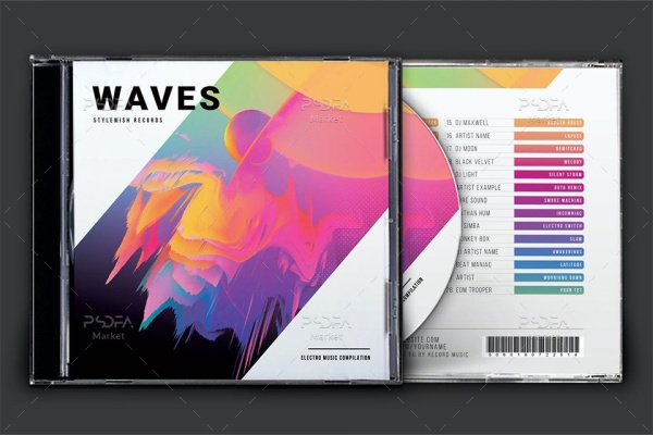 طرح کاور CD امواج رنگی