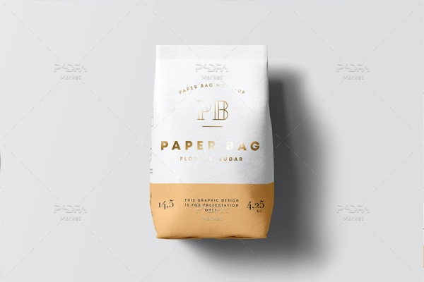 موکاپ کیسه و پاکت کاغذی بسته بندی مواد غذایی