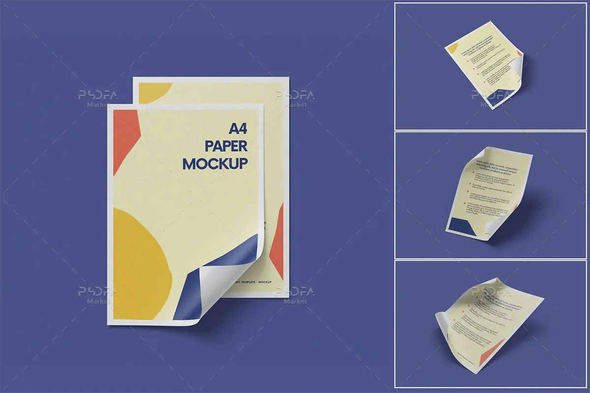 موکاپ کاغذ A4