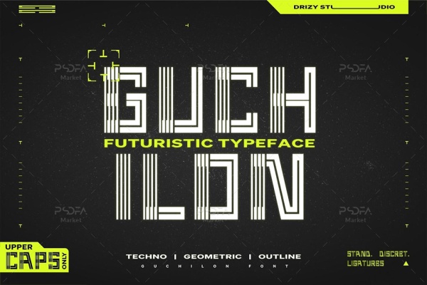 فونت مدرن و آینده نگر انگلیسی Guchilon
