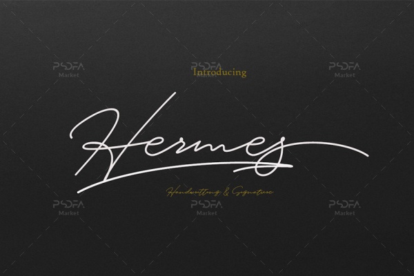 فونت امضا و دستنویس Hermes