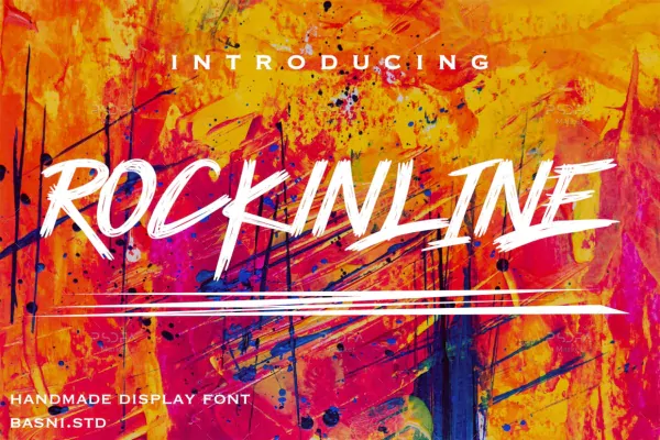 براش فونت انگلیسی Rockinline