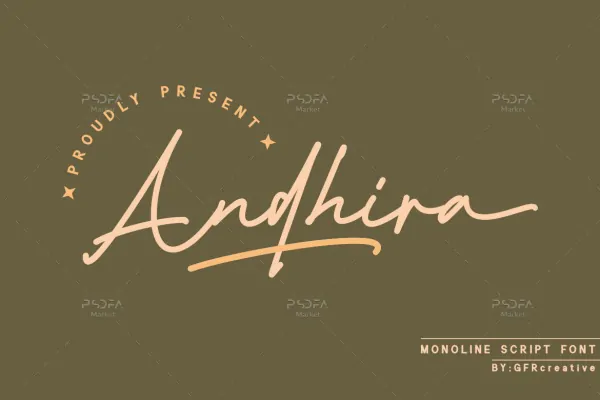 فونت انگلیسی مونولاین Andhira