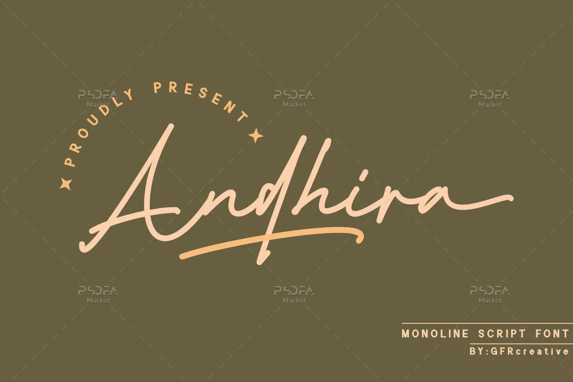 فونت انگلیسی مونولاین Andhira