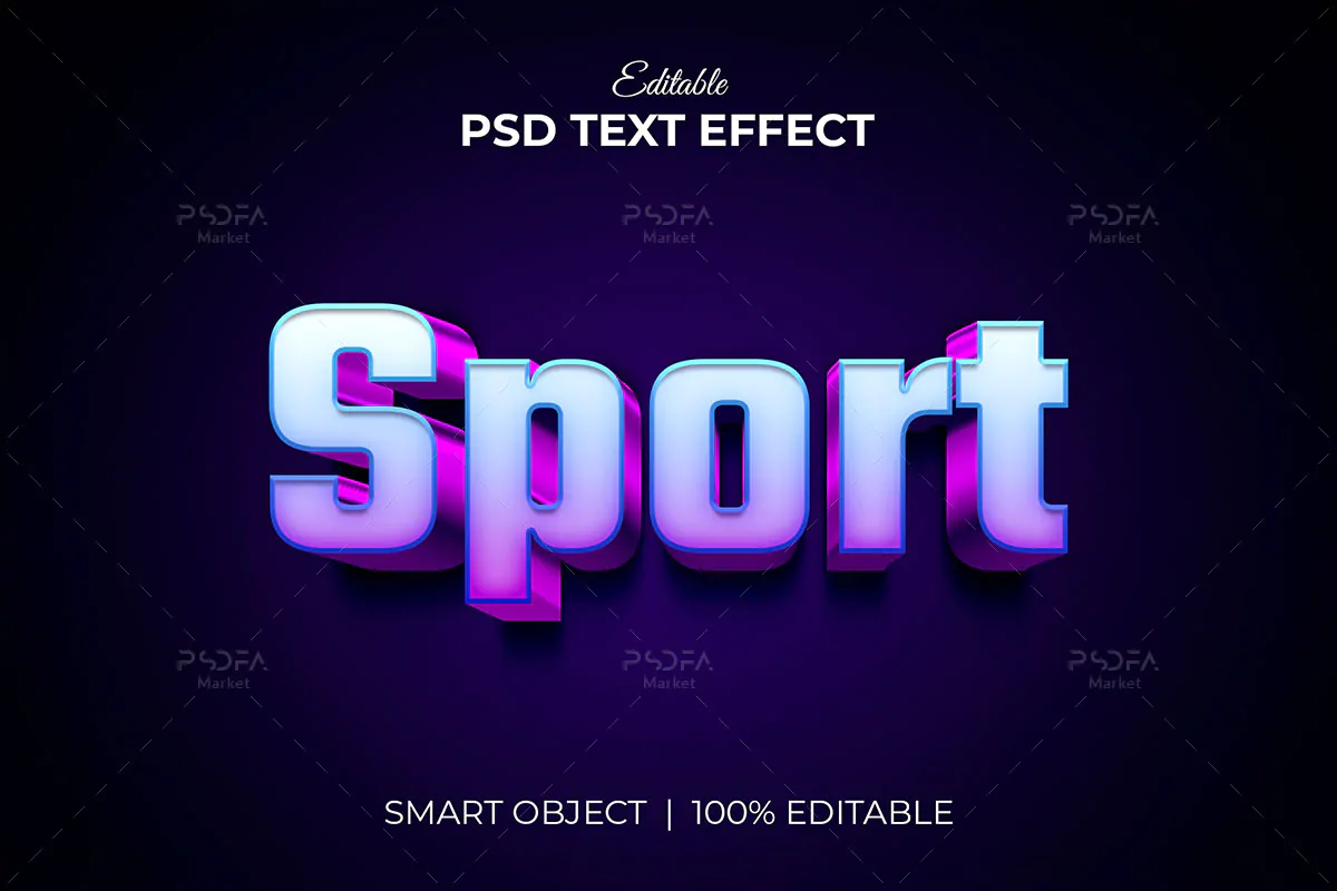 استایل اسپورت و ورزشی سه بعدی متن PSD - 10 استایل اسپورت و ورزشی سه بعدی متن PSD - 10