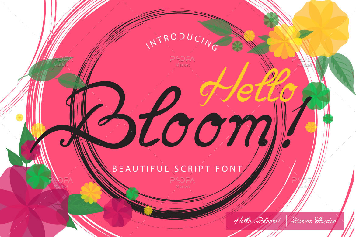 فونت دستنویس مدرن و زیبای Hello Bloom