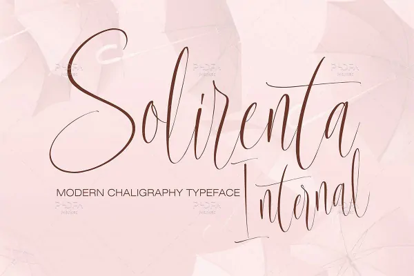فونت خوشنویسی شیک و زیبای Solirenta Internal - 12