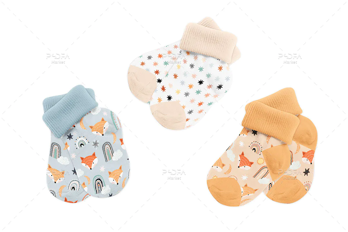 موکاپ جوراب بچه گانه - 13 موکاپ جوراب بچه گانه - 13