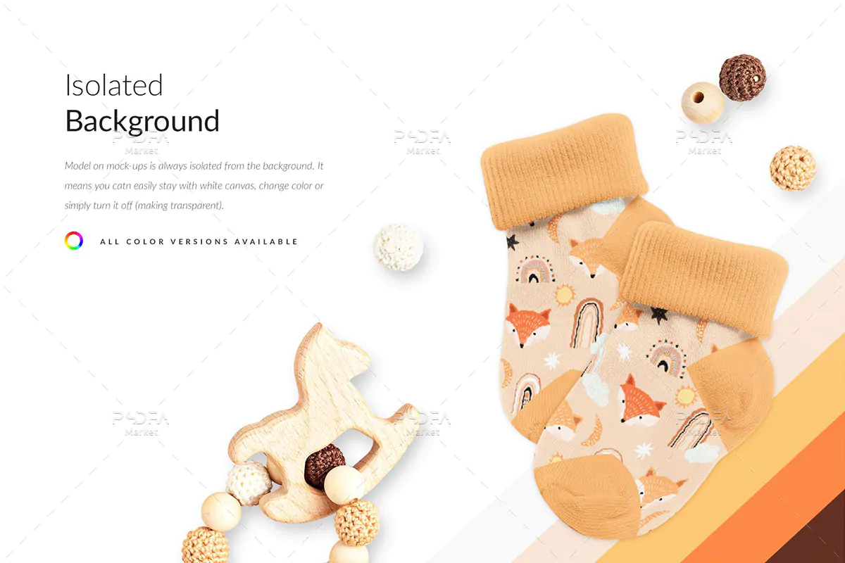 موکاپ جوراب بچه گانه - 22 موکاپ جوراب بچه گانه - 22