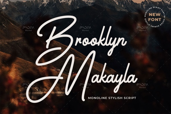 اسکریپت فونت دستنویس Brooklyn Makayla