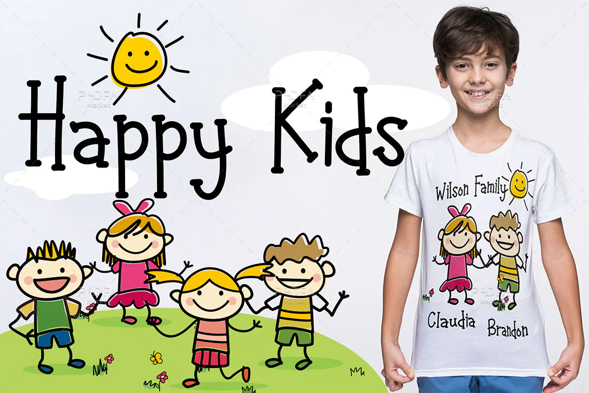 فونت کودکانه انگلیسی Happy Kids - 8 فونت کودکانه انگلیسی Happy Kids - 8