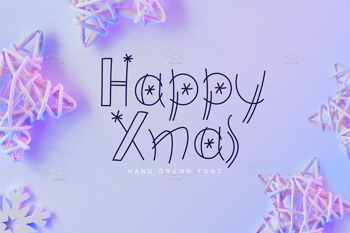 فونت برفی کریسمس مبارک Happy Xmas