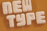 PNG حروف الفبا با افکت تشک و بالش سه بعدی (3D)