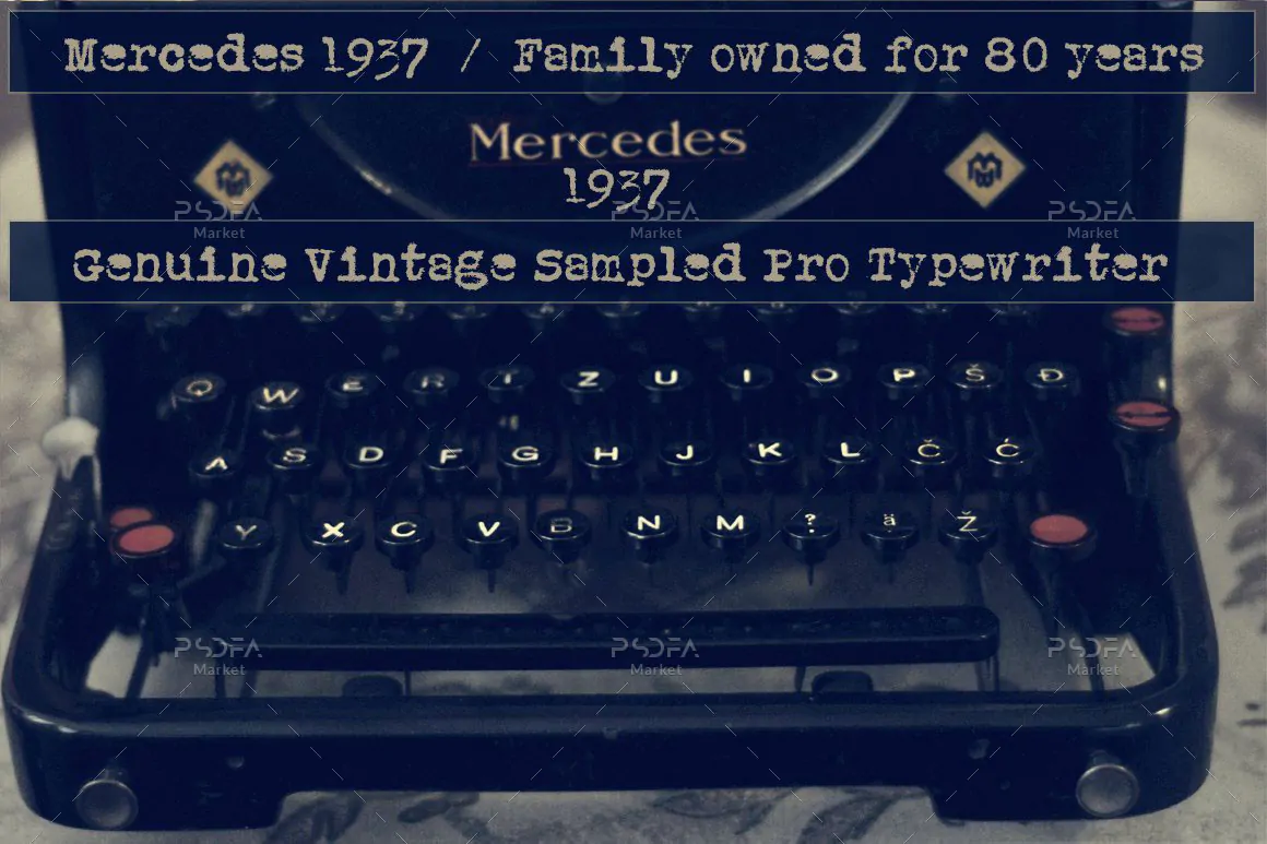 فونت ماشین تحریر قدیمی Mercedes1937 - 4 فونت ماشین تحریر قدیمی Mercedes1937 - 4