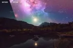 بک گراند آسمان شب پرستاره