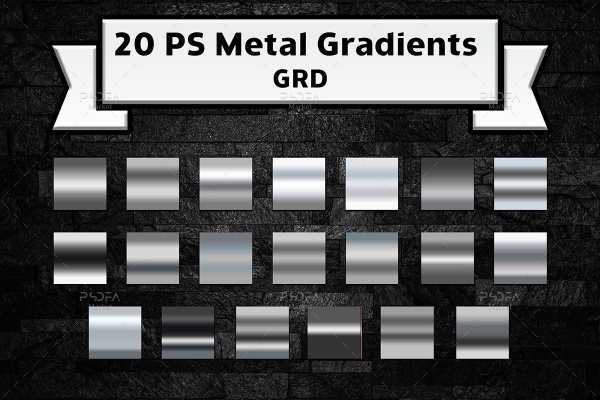 گرادینت فلز برای فتوشاپ