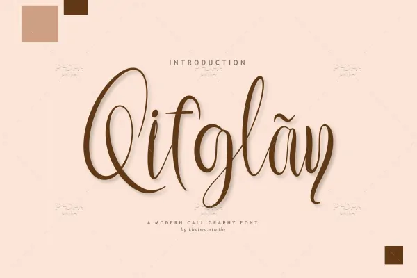 فونت دستنویس و عاشقانه Qifglay