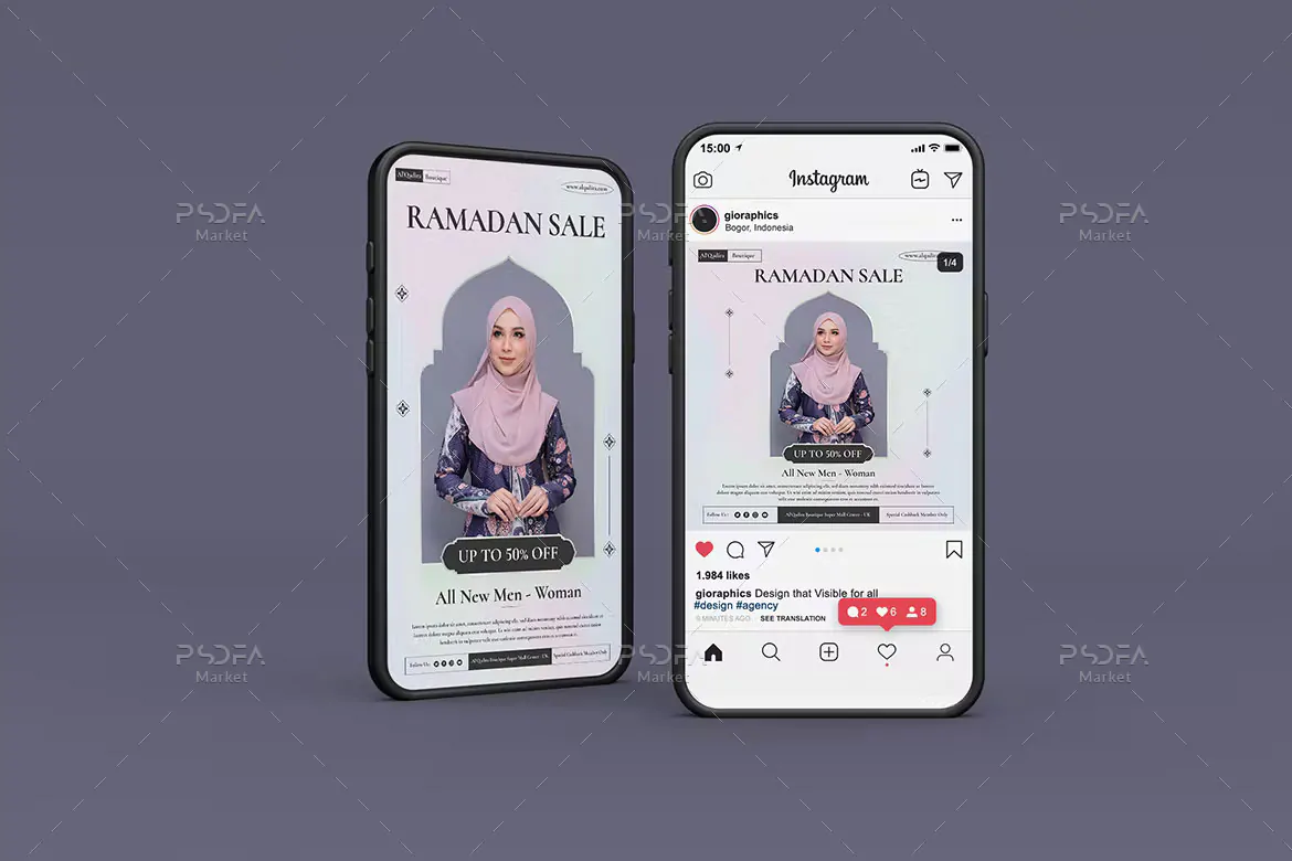 طرح تراکت فروش ماه رمضان + استوری و پست اینستاگرام - 2 طرح تراکت فروش ماه رمضان + استوری و پست اینستاگرام - 2