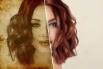 افکت عکس قدیمی و رترو هافتون