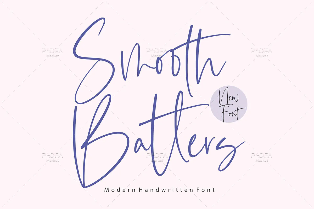 اسکریپت فونت دستنویس Smooth Batters