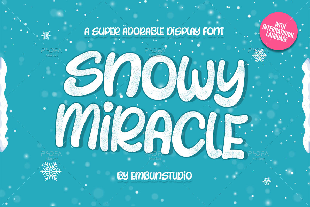 فونت جذاب برفی Snowy Miracle