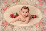 بک گراند گلدار قدیمی وینتج