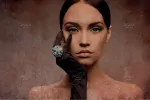 بک گراند گلدار قدیمی وینتج