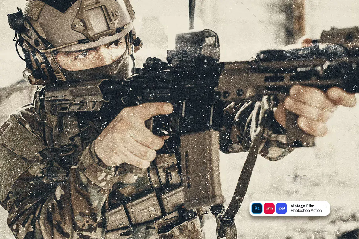 اکشن فتوشاپ افکت فیلم قدیمی و وینتج تصاویر